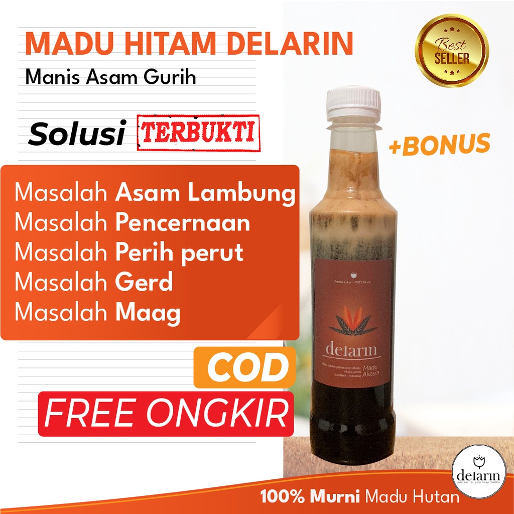 

MADU HITAM MURNI DELARIN - SOLUSI LAMBUNG / PENCERNAAN / MAAG / IMUN