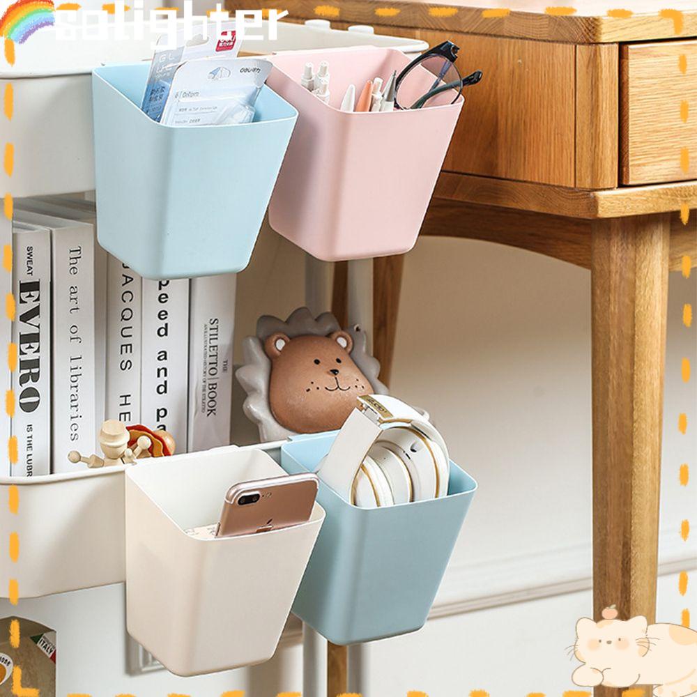 Solighter Keranjang Gantung Mini Storage Basket Storage Bucket Alat Tulis Kantor Perhiasan Kosmetik Wadah Dapur