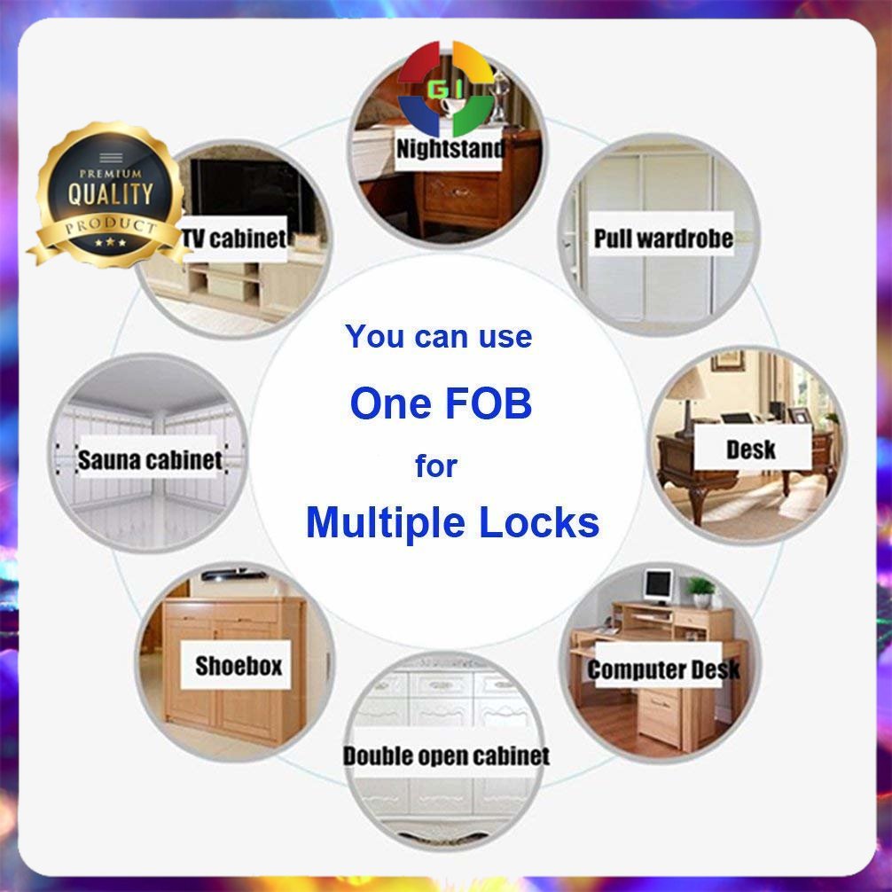 Kunci Lemari Sensor RFID Keyless Cabinet Door Lock No Color