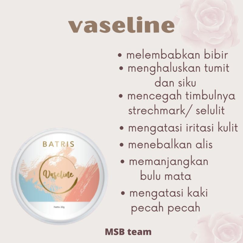 ( BISA COD ) VASELINE/ BATRISYIA VASELINE CREAM KAKI PECAH PECAH/PEMANJANG BULU MATA/PENEBAL ALIS/PELEMBAB KULIT/PENGHALUS TUMIT/ PENGHILANG MATA IKAN