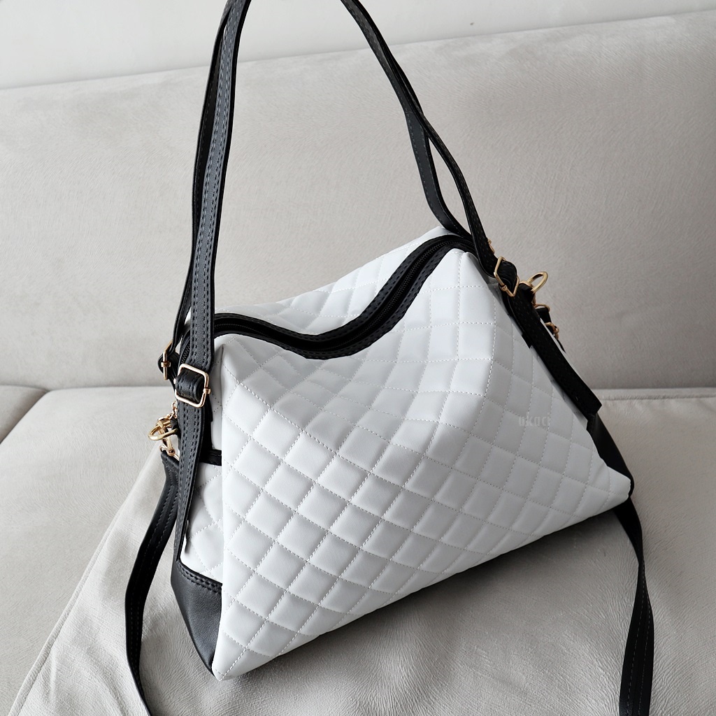 Akaci Tas Wanita black n white terbaru Kekinian bag selempang style cewek korea AK 02-6866