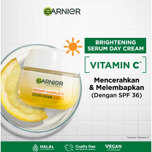 (PAKET HEMAT) Garnier Bright Complete Perfect Day Kit Skin Care (Serum 30ml + Day Cream 50ml)