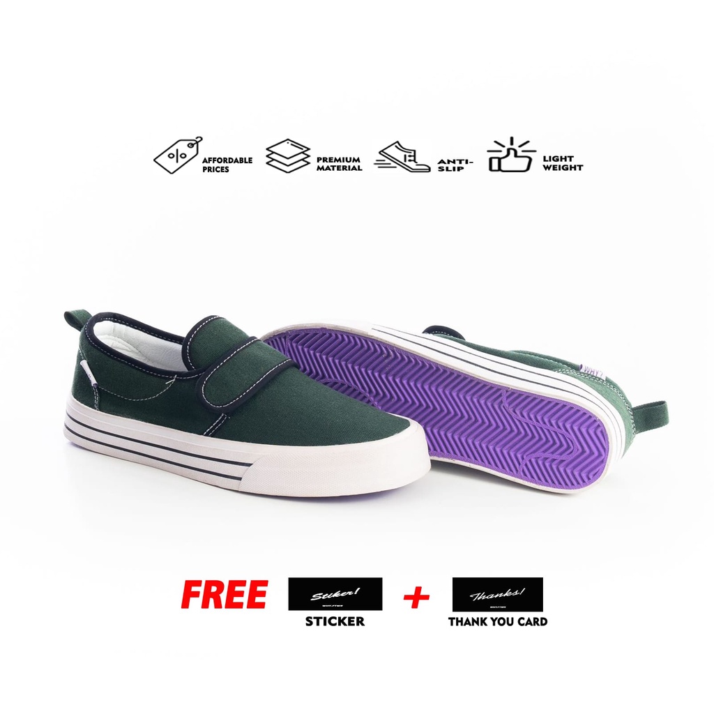 Sepatu Why Footwear - Slip On Ganciet Green