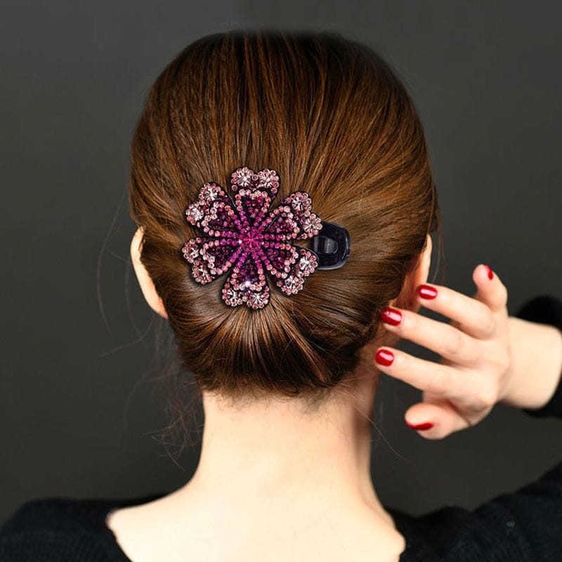 NEW Jepit Rambut Korea Sanggul Wanita Elegan Full Kristal Motif Terbaru Import