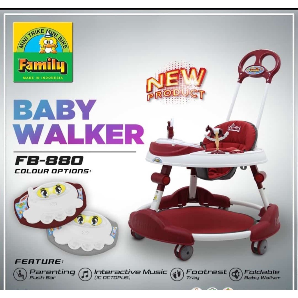 Baby Walker Family F 880 Kereta Dorong Bayi Badong