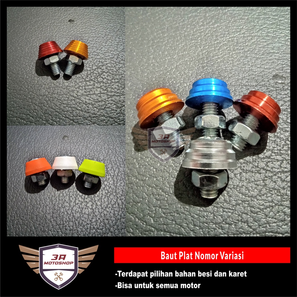 Baut Plat Nomor Variasi CNC Karet Universal