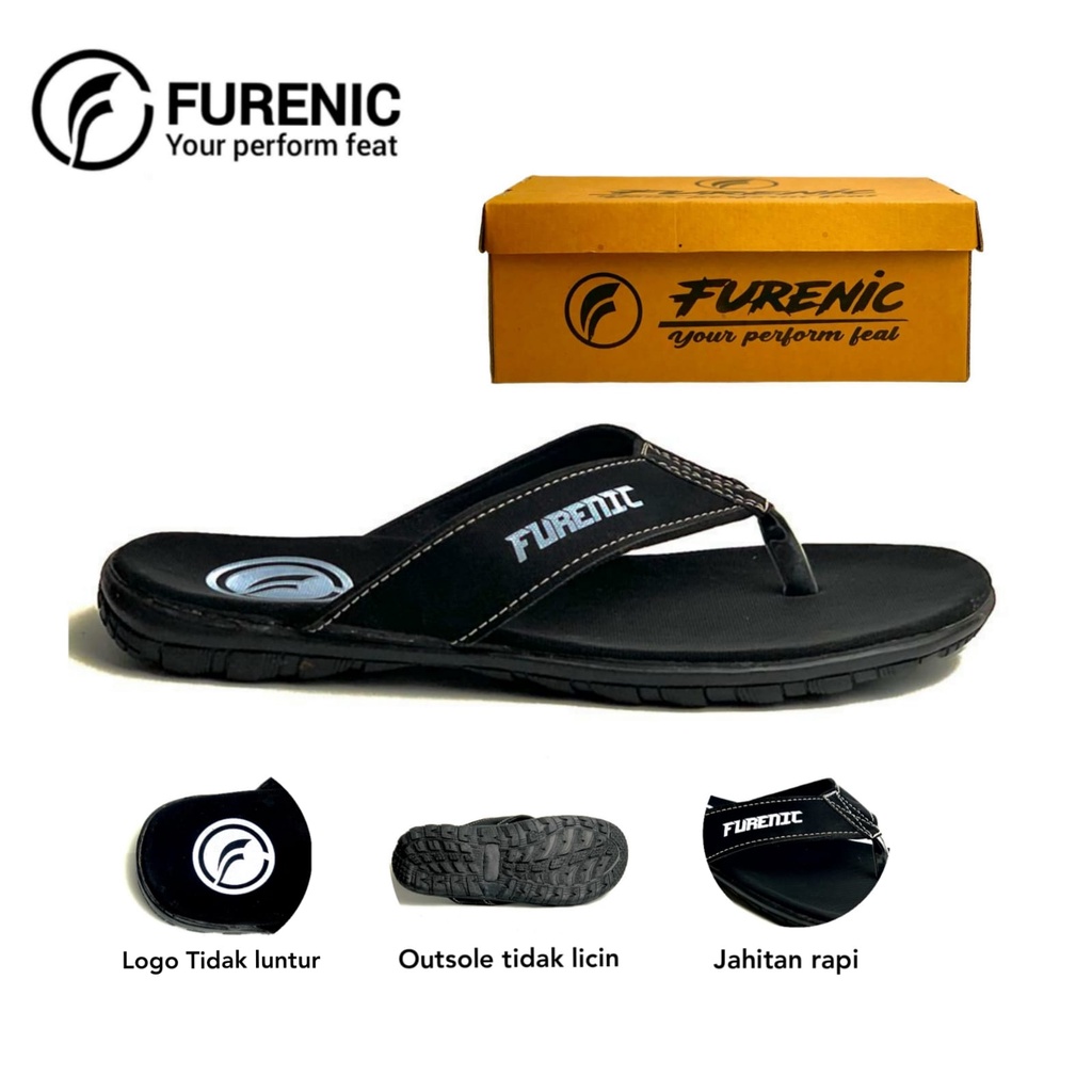 Sandal Sendal Pria Jepit Furenic Cowok Kekinian Dewasa Casual Distro Cowo Japit Keren Murah Original Terbaru