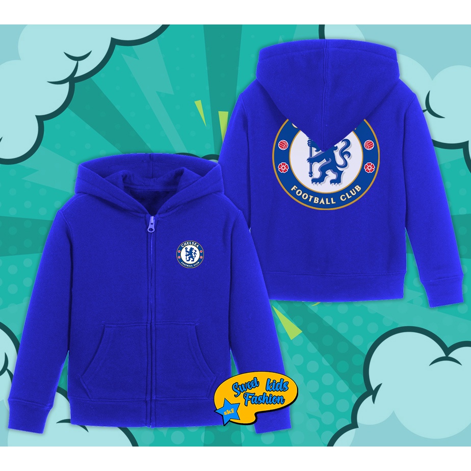 Jaket Hoodie Zipper Anak Chelsea FC Hoodie Anak Chelsea FC