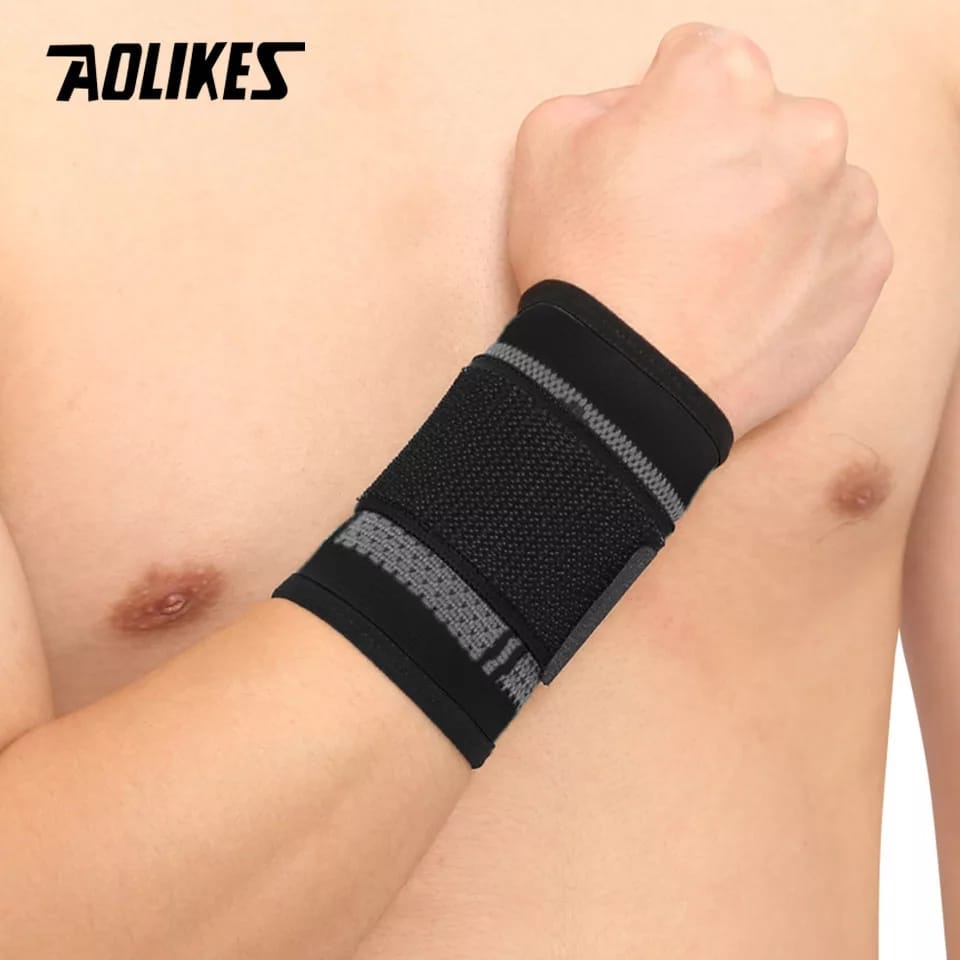 (COD) AOLIKES 7537 Wrist Wrap Support Band Pergelangan Tangan Hand Wrap Gym Fitness Lari Pelindung Pergelangan Tangan