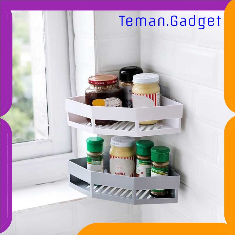 TG-RAK ZGRK Rak Gantungan Sudut Dinding Kamar Mandi Corner Shelf - ST145