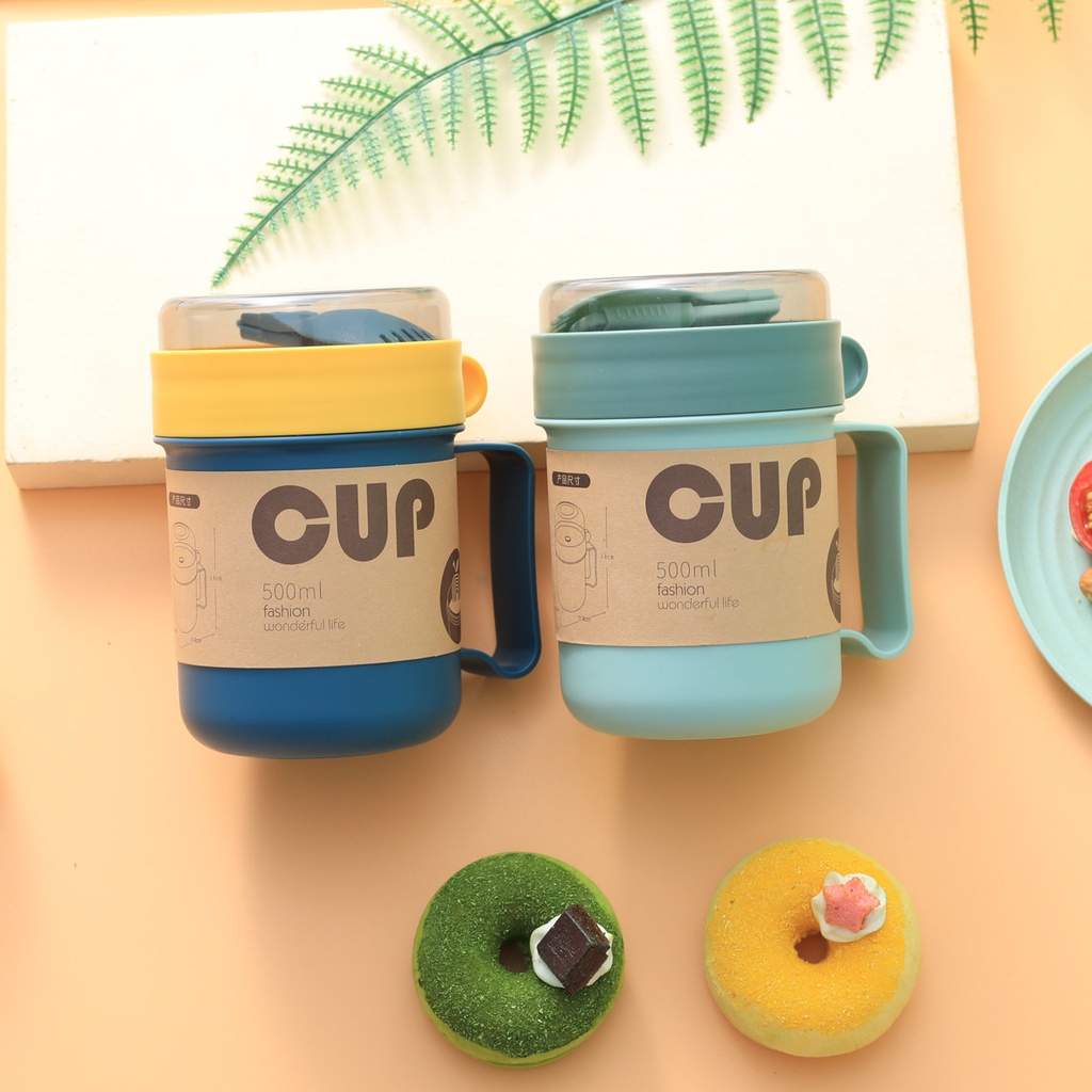 T&amp;Y Gelas Sup Lunch Box Kuah Tahan Panas Mangkuk Sup Cangkir Sup Tetap Hangat Bekal Makanan Tahan Panas