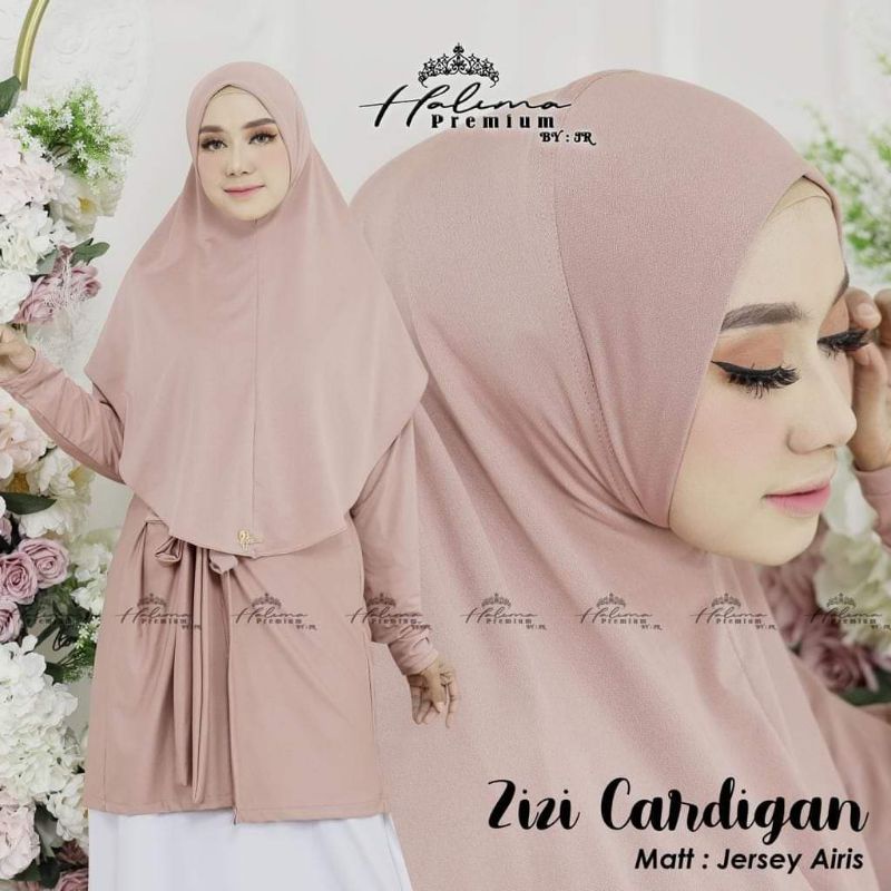 HIJAB INSTAN ZIZI CARDIGAN / jilbab dan cardigan instant zizi by halima hijab