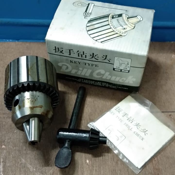 Kepala Bor / Drill Chuck Kuda Tanpa Drat Tersedia Ukuran 5/8&quot; &amp; 16mm