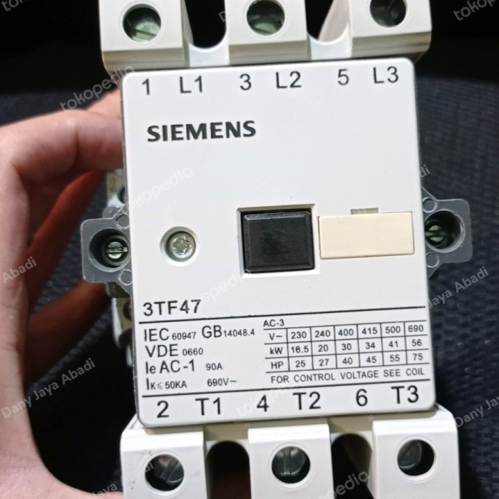 kontaktor siemens 3tf47 90a 380v 220v 110v 48v 42v 24v