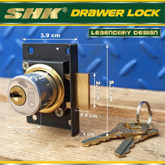 KUNCI LACI LEMARI DRAWER LOCK 808 SHERLOCK 22 MM LOKER CLASSIC DESIGN