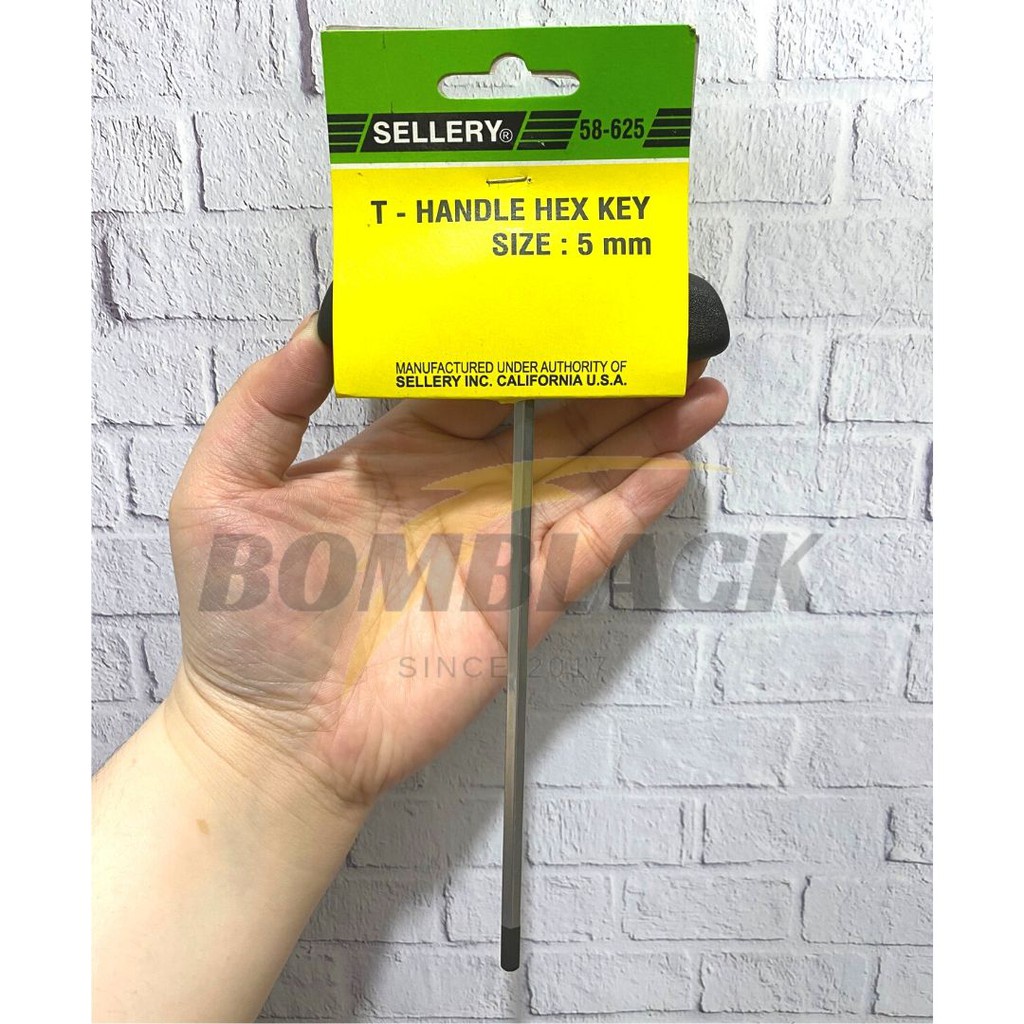 SELLERY Kunci L Model T 5mm T Handle Hex Key 5mm x 150mm 5x150mm