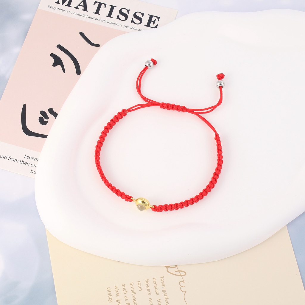 Gelang Fashion Tenun Tangan Proyeksi100Bahasa I Love You Couple Bracelet Merah Hitam Dan Putih Tiga Warna Gelang Yang Dapat Disesuaikan