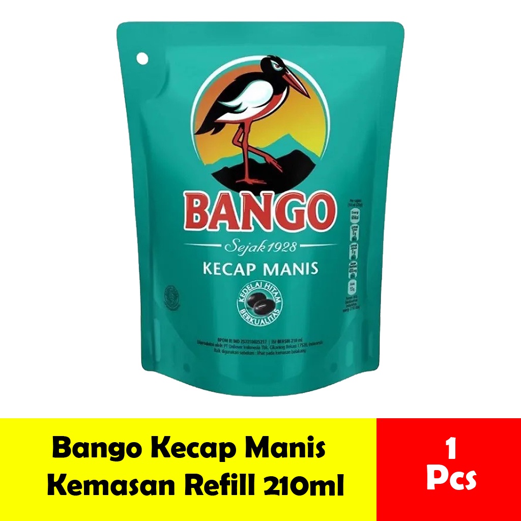 

Kecap Manis Bango Kemasan Refill / Pouch isi 210ml