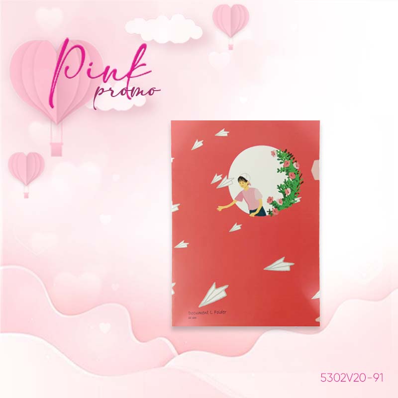 

Bambi Map L Folder Valentine A4 5302V20 Fluoro Pink