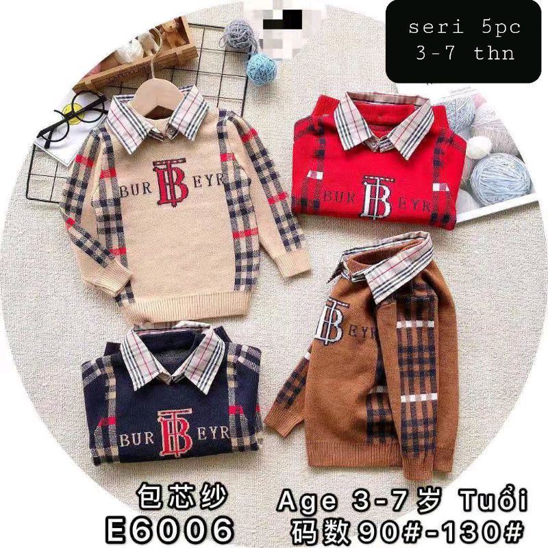 sweater kerah rajut import 2-7 tahun premium UNISEX / sweater rajut kerah anak cowok cewek