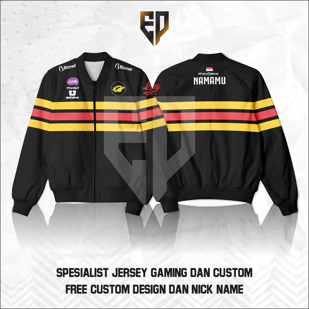 Jaket Onic M4 Terbaru 2023 Pro Edition S10 Custom Nickname Termurah