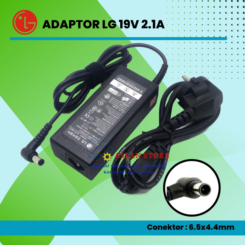 LG 19V 2.1A Adaptor Charger Monitor LG TV LED LG 19V 2.1A free kabel power Charger TV LG