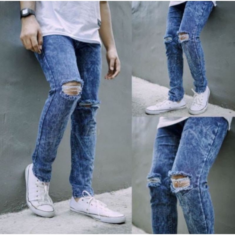 CELANA JEANS PRIA CELANA JEANS SNOW SOBEK PRIA CELANA JEANS SNOW WASH SOBEK CELANA JEANS SNOW SOBEK 