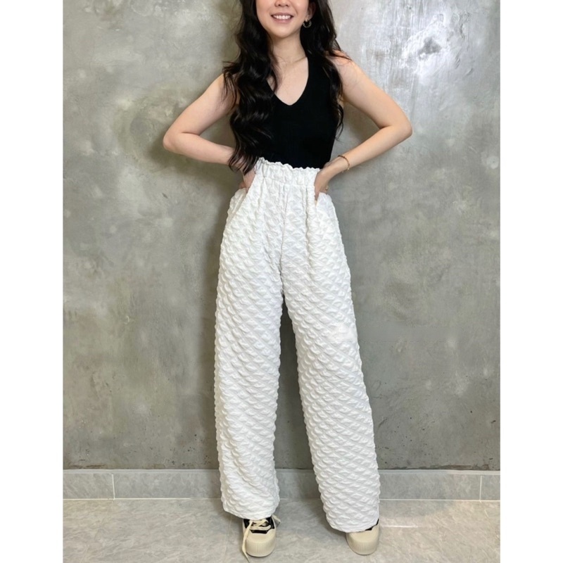 BEFAST - ZRX CELANA PANJANG WANITA ZAHRA / BUBBLE CLOUD KULOT PANT BANGKOK / Kulot Import Best Seller / Celana Kulot Panjang HW Terbaru / Pakaian Casual Wanita / OOTD ALA Style Wanita Korean / Kulot Polos Pinggang Karet / Fashion kekinian Remaja Wanita