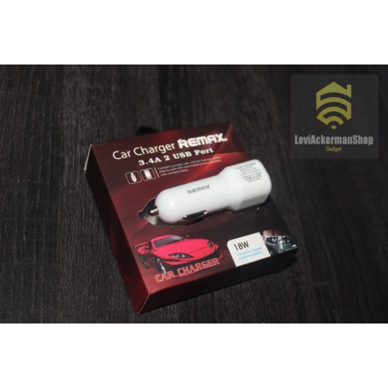 Car Charger Mobil 2USB Remax Fast Charging Batok Charger