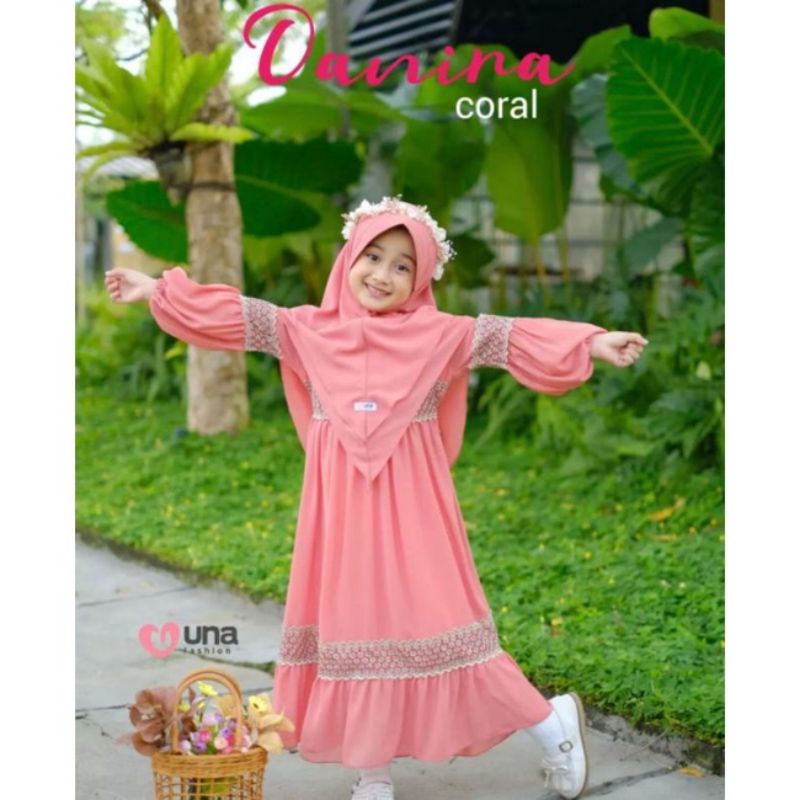 GAMIS ANAK TERBARU CERUTY SET HIJAB SYAR'I/MODEL GAMIS ANAK/GAMIS ANAK PEREMPUAN