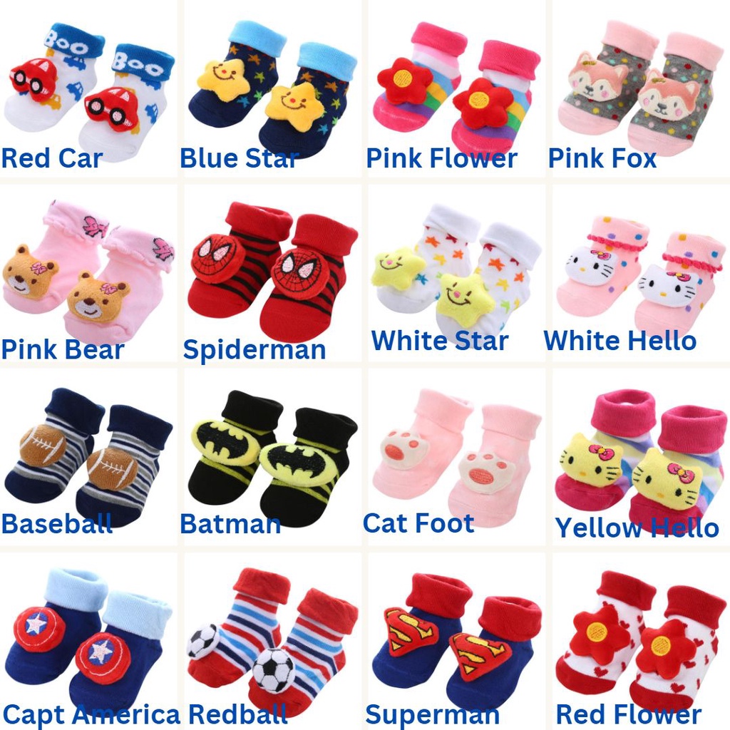 BEBELLE KAOS KAKI BONEKA BAYI 3D KAOS KAKI KARAKTER LUCU KAOS KAKI BAYI