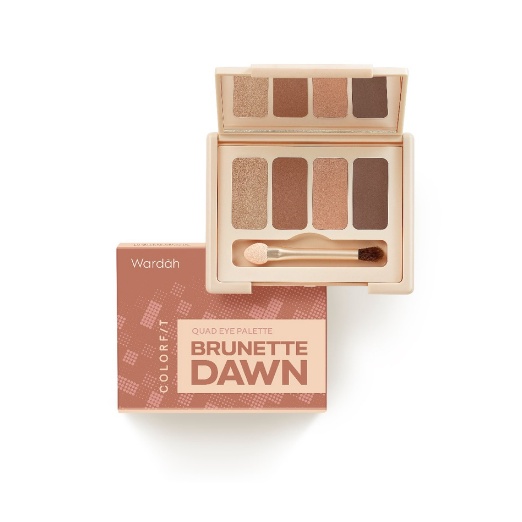 Wardah Colorfit Quad Eye Pallete 01 Brunette Dawn