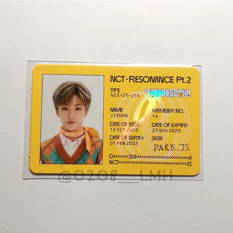 PC NCT ID Card Resonance Jisung