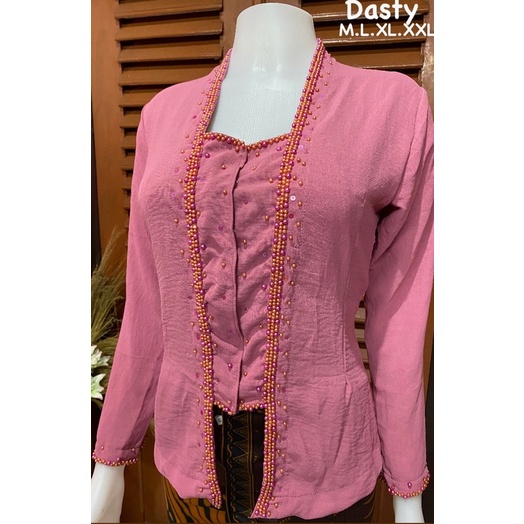 Kebaya airflow payet mutiara bet lengan panjang