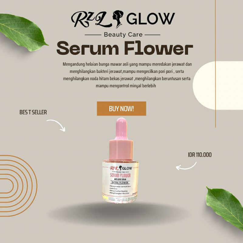 RZL GLOW- SERUM FLOWER-SKINCARE AMPUH