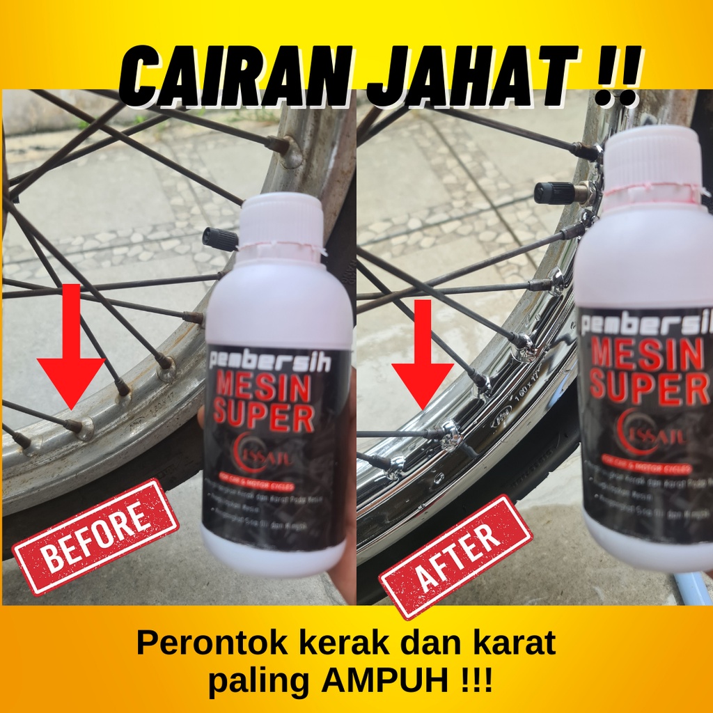 Essatu Cairan Pembersih Mesin Super 500ML - Penghilang Kerak, Kotoran, Motor &amp; Mobil/Engine Degreaser