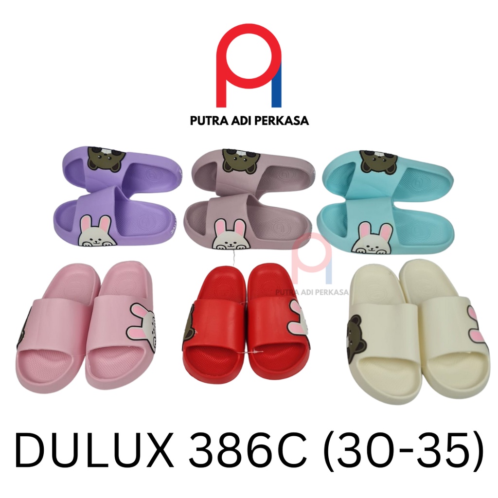 Sandal Selop Anak Perempuan Lucu Rabbit and Bear DULUX 386C