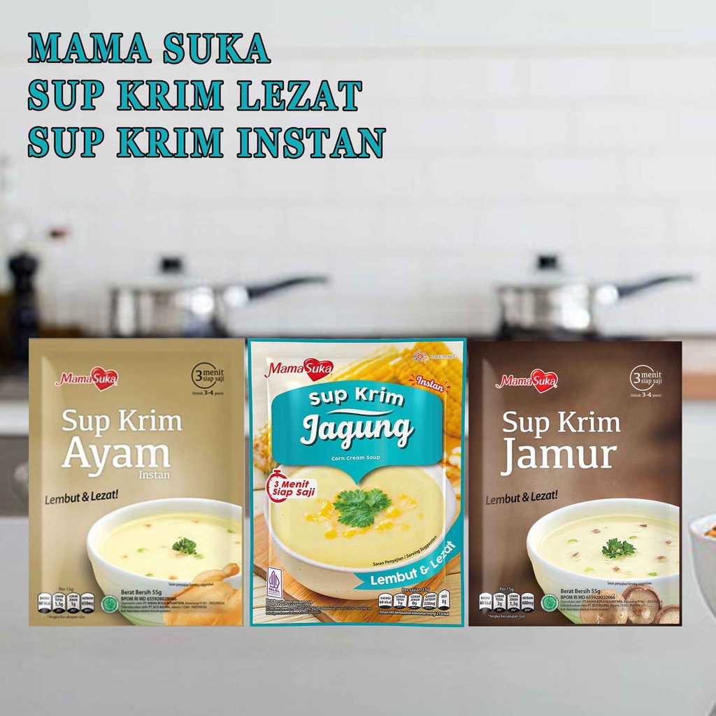 MAMA SUKA SUP KRIM AYAM / JAGUNG / JAMUR INSTAN 55g