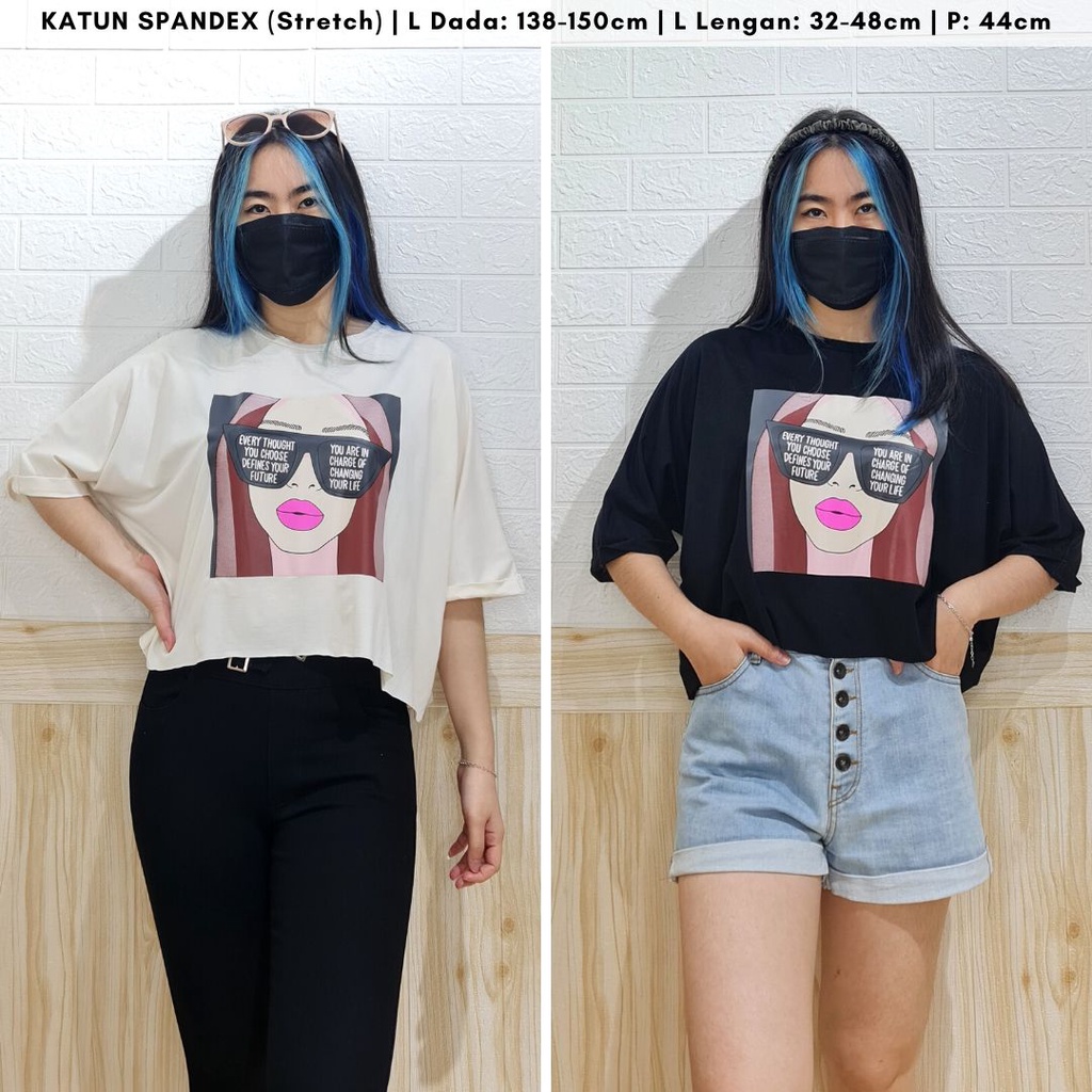 4746 sunglady everyday basic kaos crop top