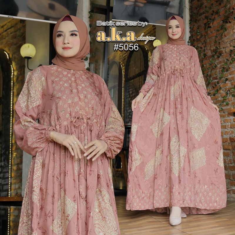 KEBAYA MODERN//KEBAYA ORIGINAL//(5056) Gamis Batik Dobby premium//Kode AKA