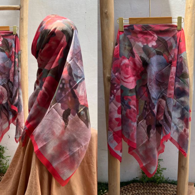 (2) SADEAN HIJAB DENAY SEGIEMPAT MOTIF/HIJAB VOAL MOTIF TERBARU TULISAN JORNEY SEGI4