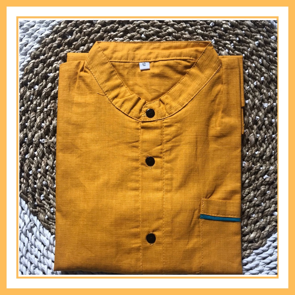 BAJU KOKO ANAK LAKI LAKI REMAJA USIA 10 11 12 TAHUN ATASAN KURTA LEBARAN POLOS LENGAN PENDEK BAJU MU