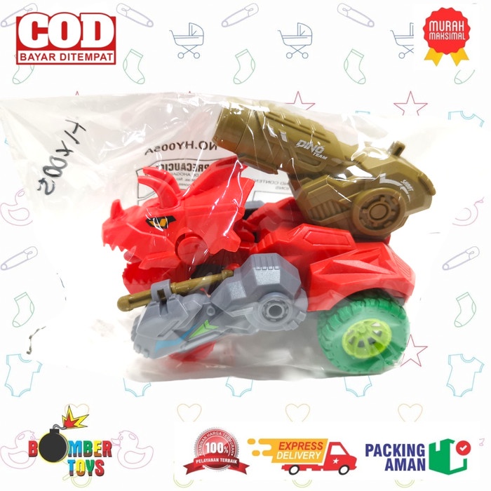 MAINAN ANAK MOBIL DINOSAURUS DIY SHOOTING BAHAN IMPORT KUALITAS KADO