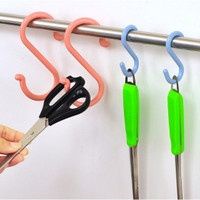 Sgmshop Gantungan baju S lemari isi 4 pcs almari hook cantolan plastik Hanger Cantolan Tanpa Paku