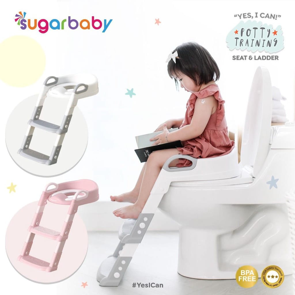 Sugar Baby Potty Training Seat &amp; Ladder Dudukan Toilet Bayi