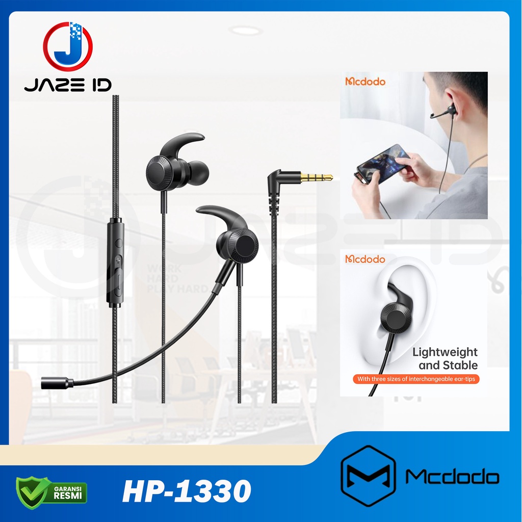 MCDODO HP1330 Earphone Gaming Iphone Android Jack 3.5mm Microphone Mic