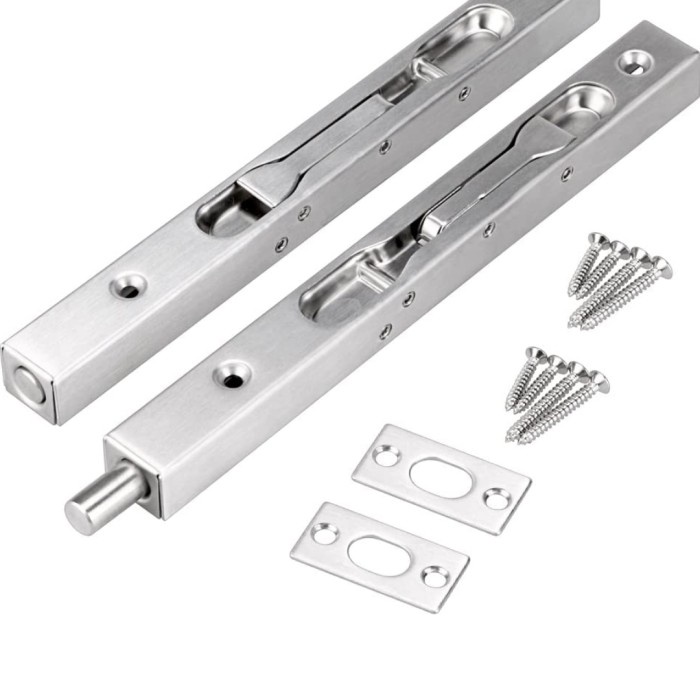 Grendel Grendel Tanam Stainless 6 Dan 12 Inci Grendel Tanam Pintu Kayu Dobel
