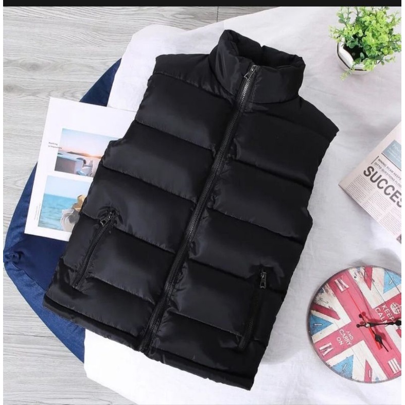 Rompi Outdoor Vest Gelembung Bandung Hitam Polos