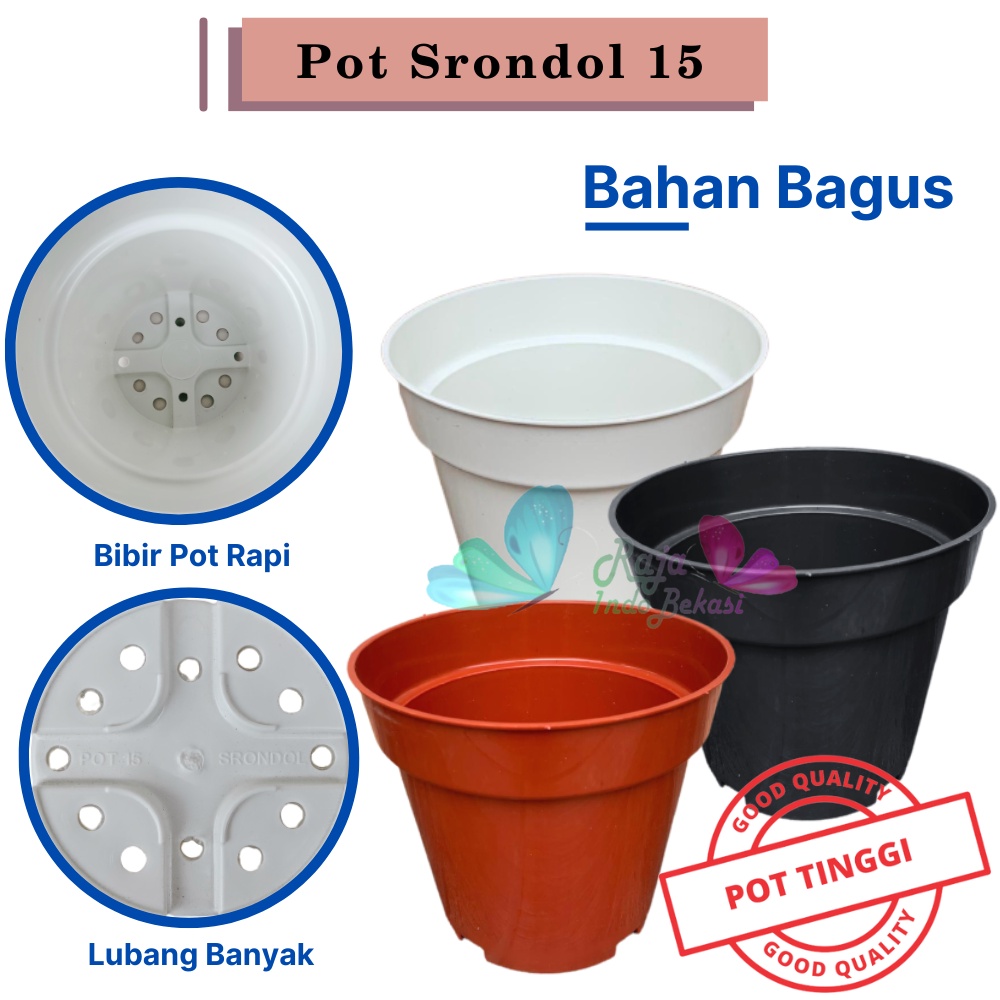 Rajaindobekasi Pot Tinggi Srondol 15 Putih Hitam Merah BataTerracota Terracotta Merah Coklat - Pot Tinggi Usa Eiffel Effiel 18 20 25 Lusinan Pot Tinggi Tirus 15 30 35 40 50 Cm Pot Bunga Plastik Lusinan Pot Tanaman Pot Bibit Besar Mini Kecil Pot Srondol