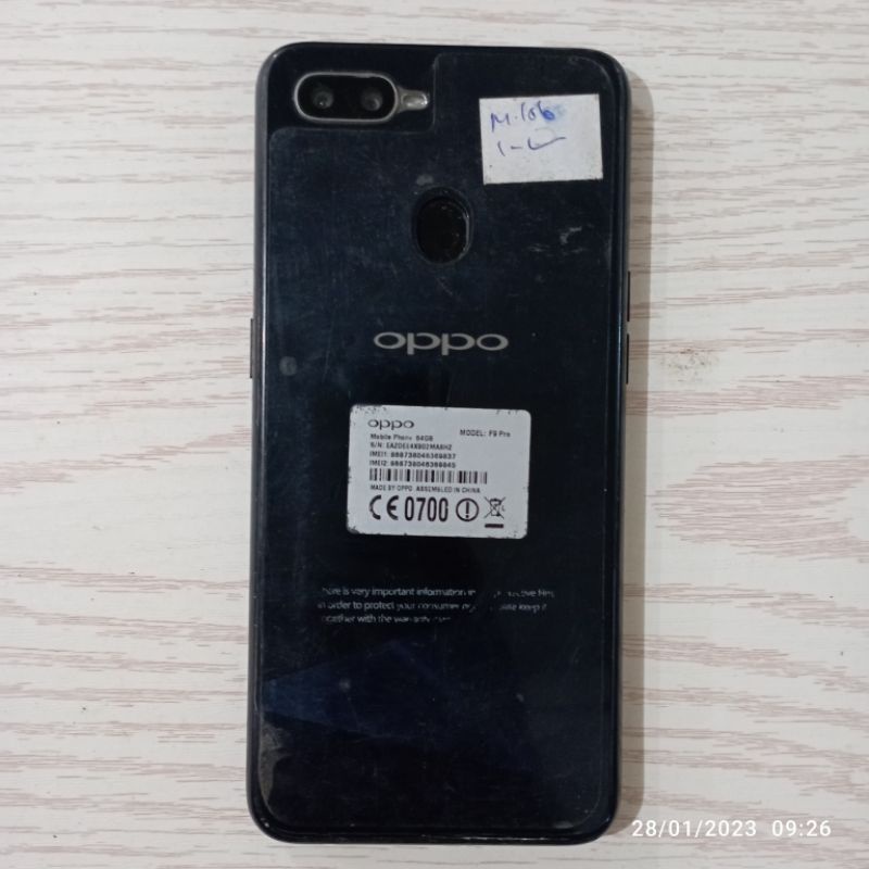 mesin Oppo f9 pro stack logo